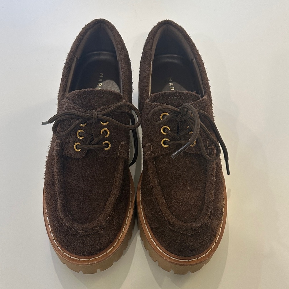 Marc Fisher LTD Women’s Nerida Suede Lug Sole Casual Loafers